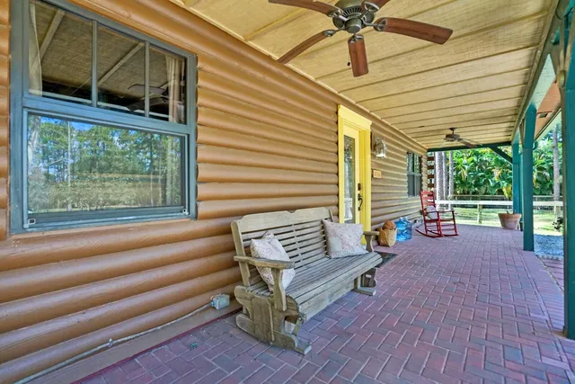 a view of outdoor space with seating space