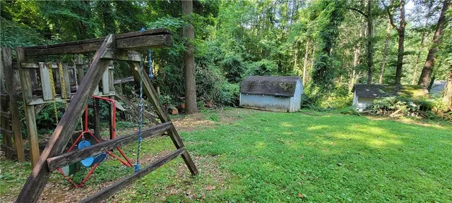 a view of outdoor space and deck