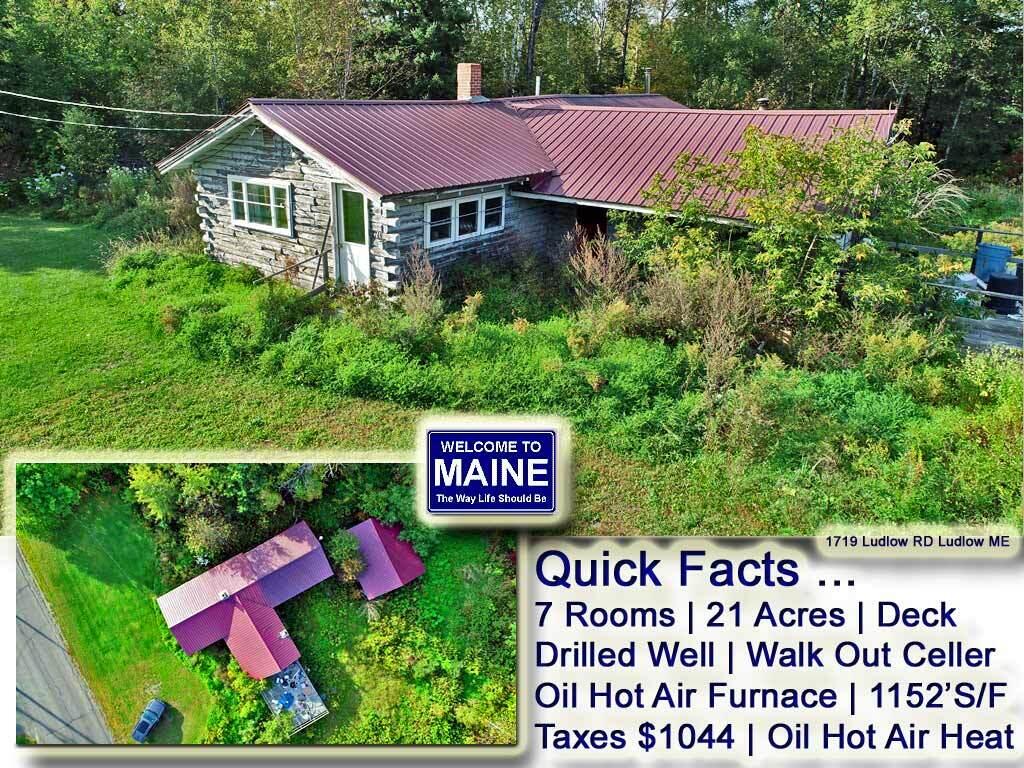 1719 Ludlow Road Houlton, ME 04730 - Photo 1 of 47 aerial-log-cabin-home-me-la