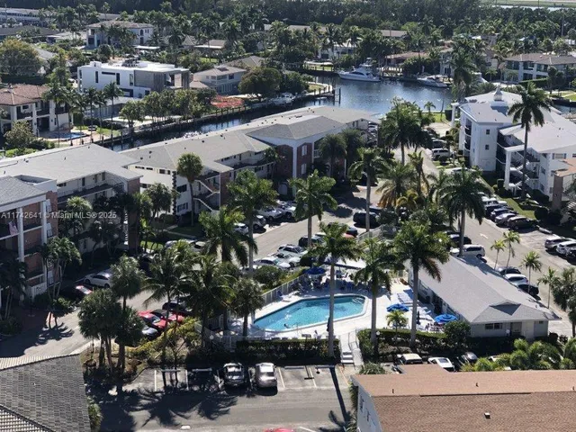 an aerial view of a city
