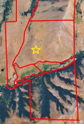 2759 East Canyon Road Smithfield, UT 84335 - Photo 7 of 7 Aerial Map. Showing the boundaries of the property with a marked point of interest