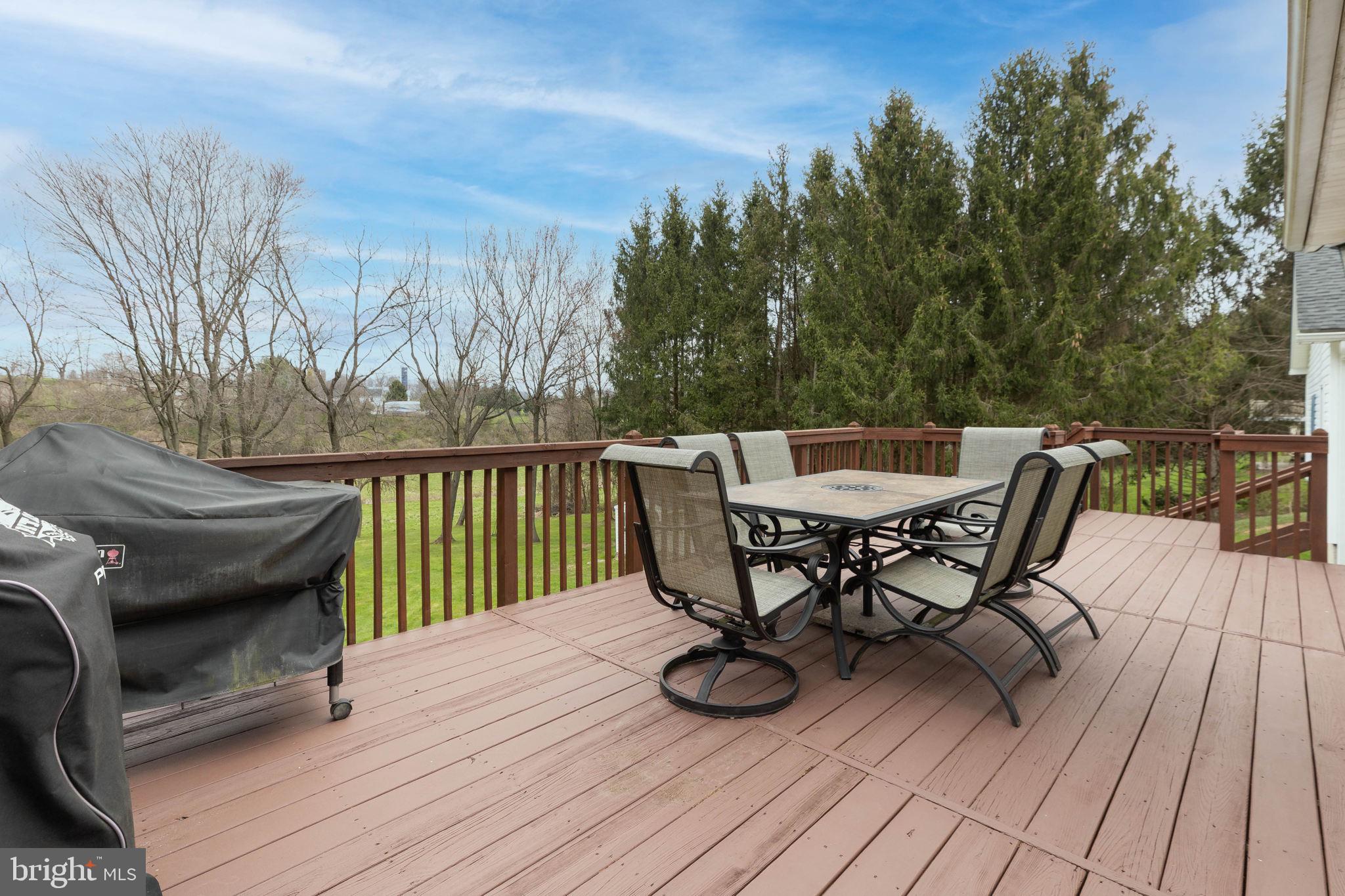 456 Pine Grove Road Nottingham, PA 19362 - Photo 32 of 37 Back Deck overlooking Farm Land