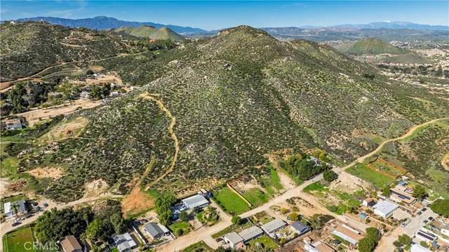 a view of a city with mountains