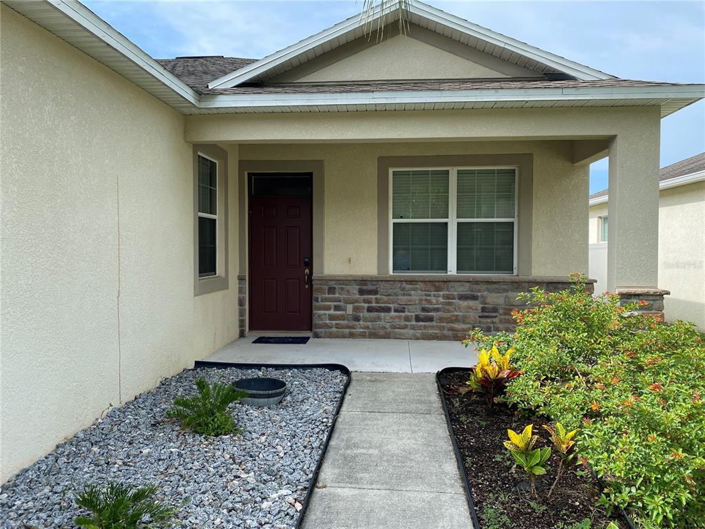 a front view of a house