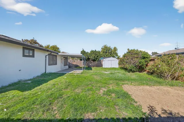 a view of a backyard