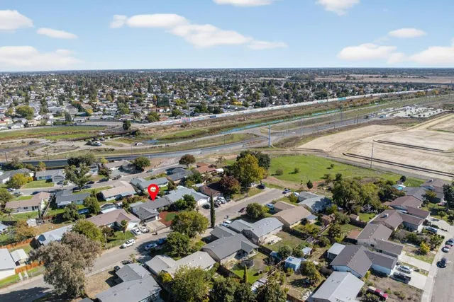 a bird view of a house