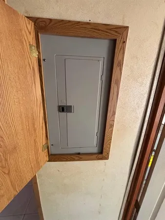 a view of a door of the house