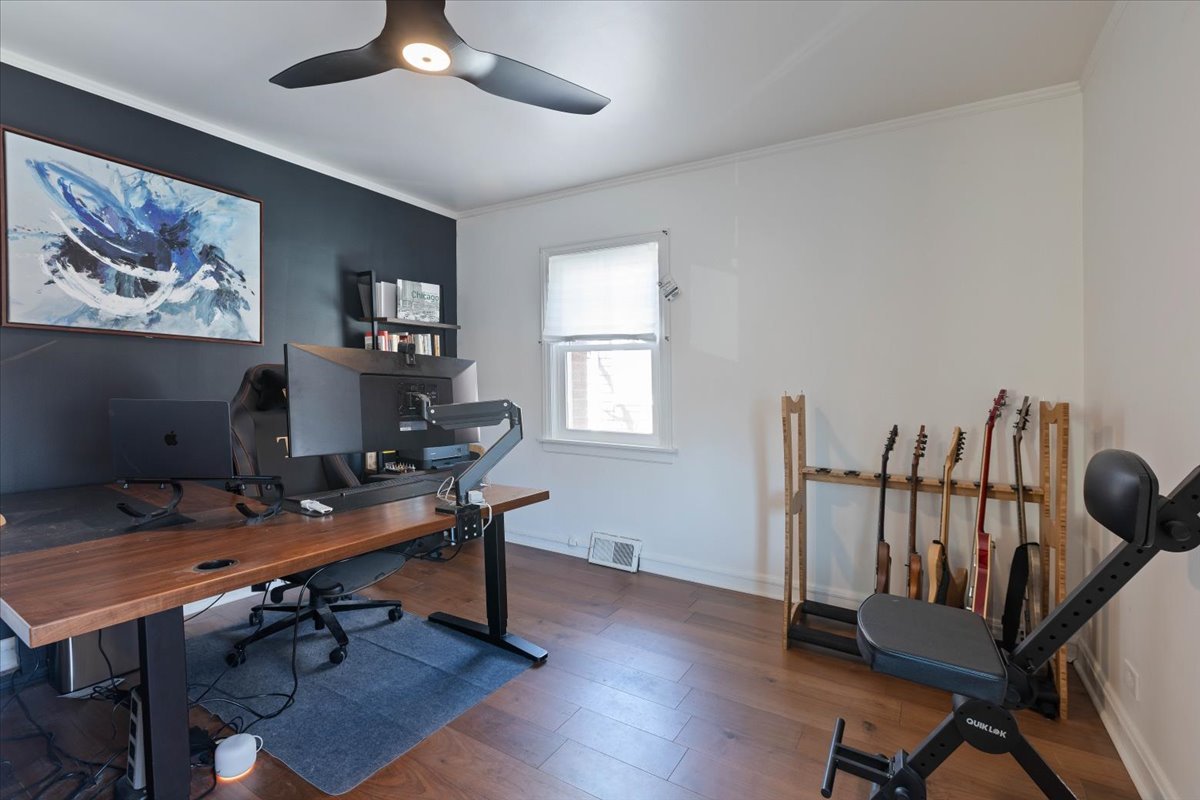 9527 South Damen Avenue Chicago, IL 60643 - Photo 16 of 33 a view of a workspace with furniture and a window