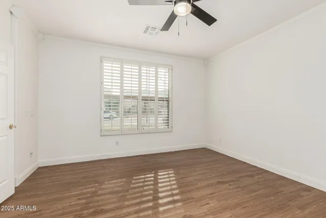 a view of backyard with green space