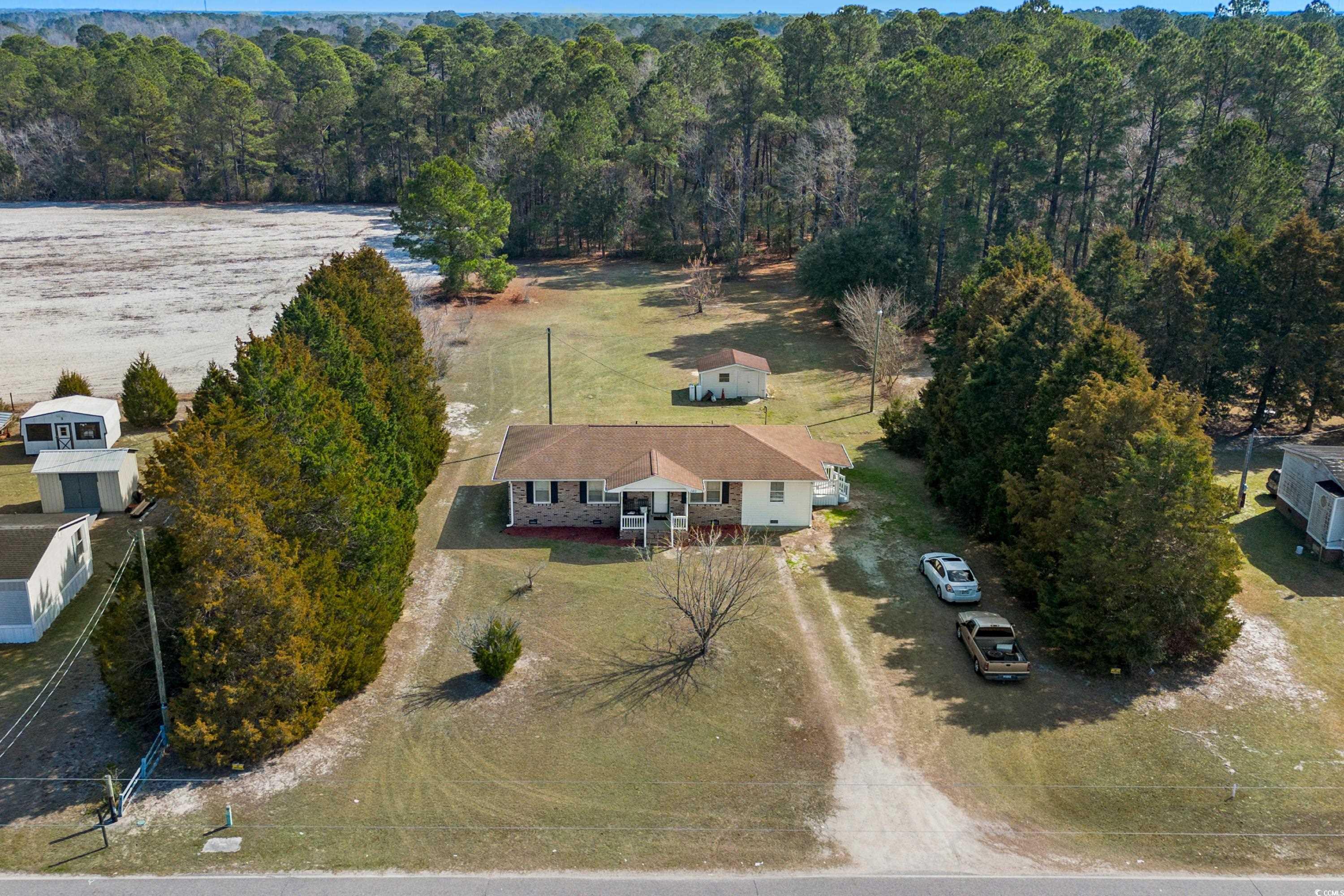 140 Flag Patch Road Loris, SC 29569 - Photo 32 of 38 Bird's eye view with a wooded view