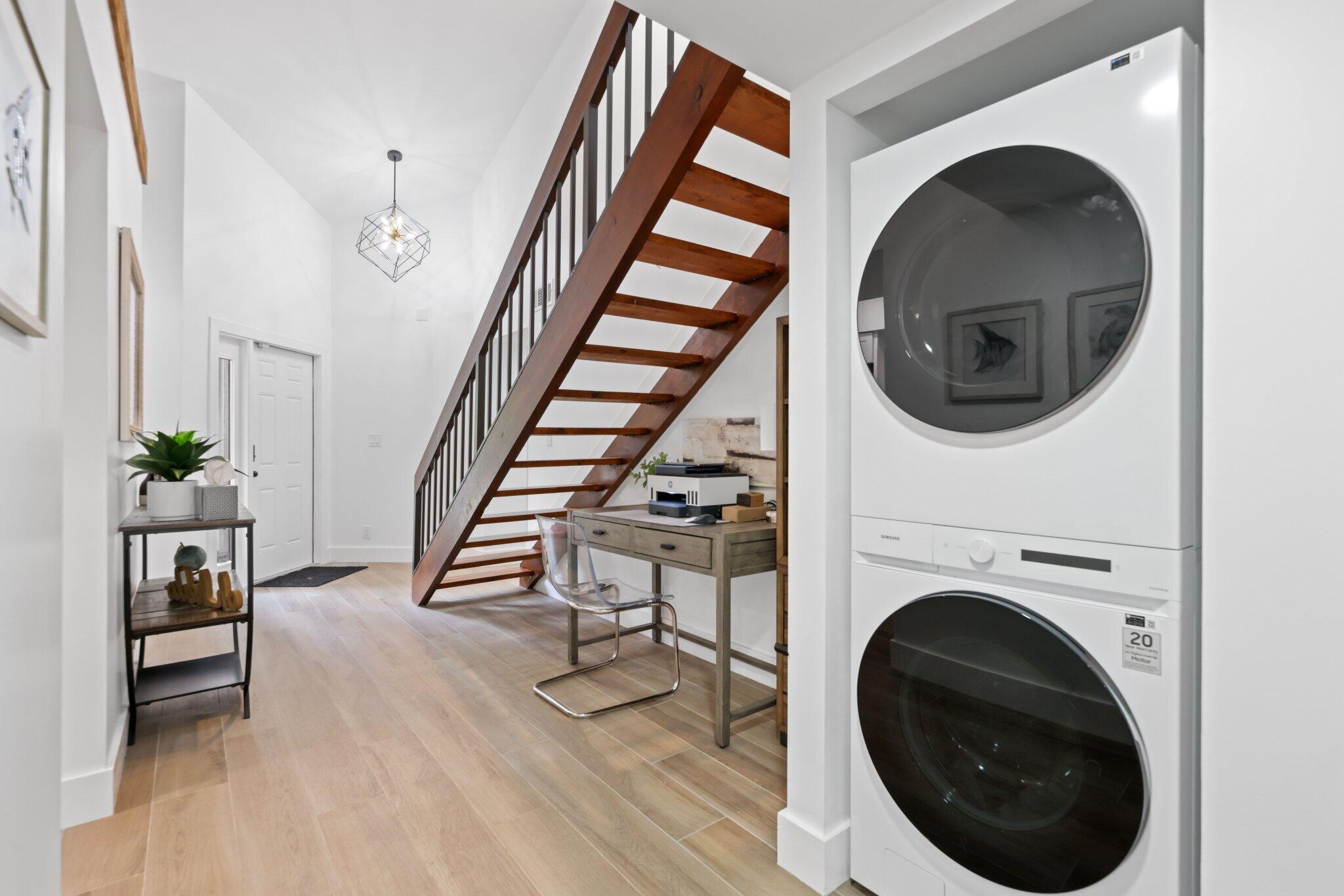1400 Northwest 9th Avenue, Unit E34 Boca Raton, FL 33486 - Photo 12 of 46 a view of livingroom with washer and dryer