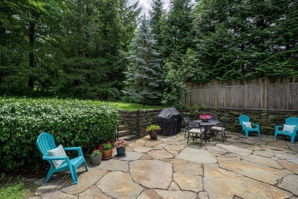 28 Dana Street Amherst, MA 01002 - Photo 38 of 41 a view of backyard with couple of chairs and a fire pit