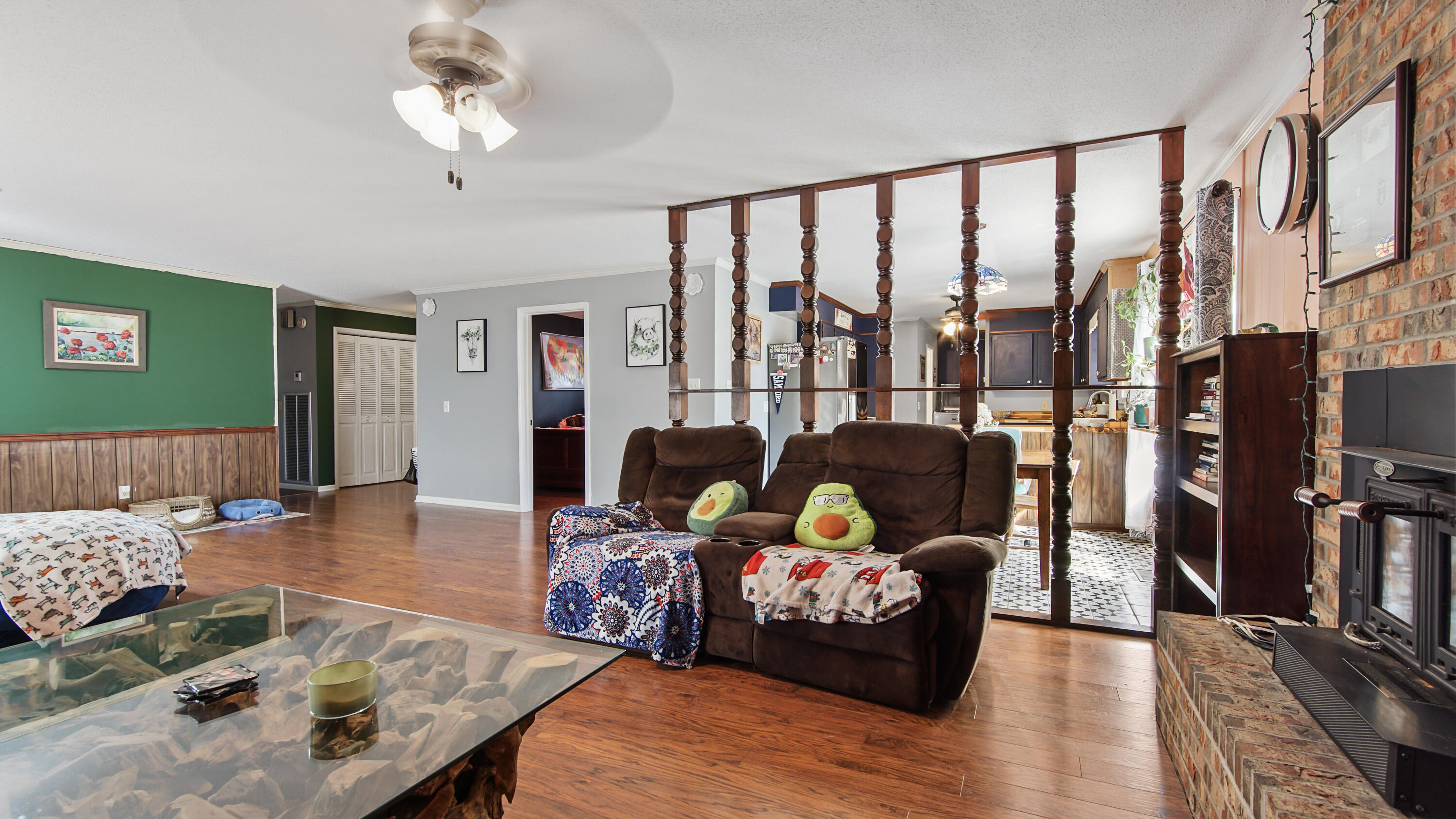 4383 Glen Chambers Road Florala, AL 36442 - Photo 11 of 48 a bedroom with furniture and a flat screen tv