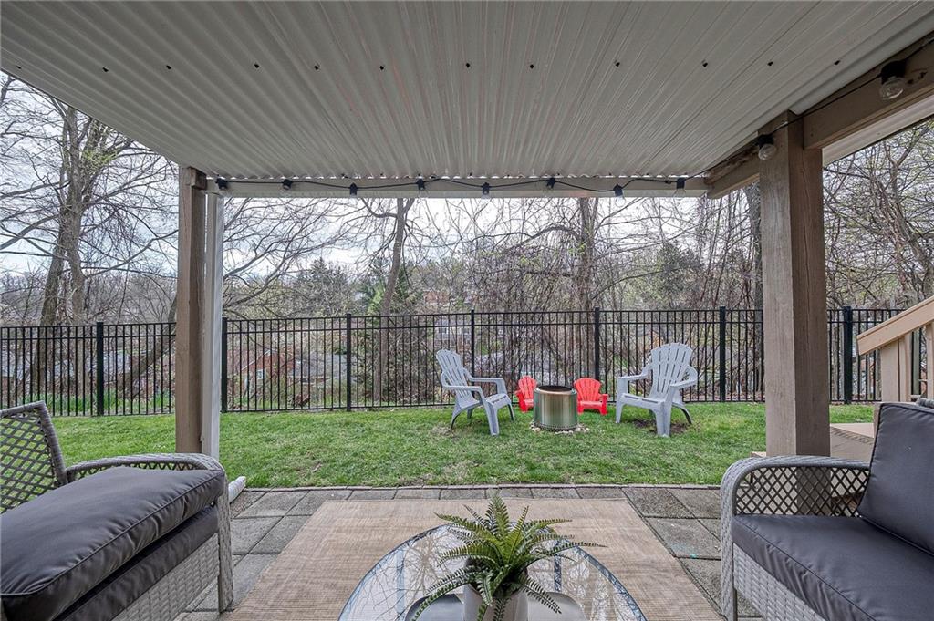 476 Haverhill Road Pittsburgh, PA 15228 - Photo 30 of 36 a view of backyard with swimming pool seating green space and porch