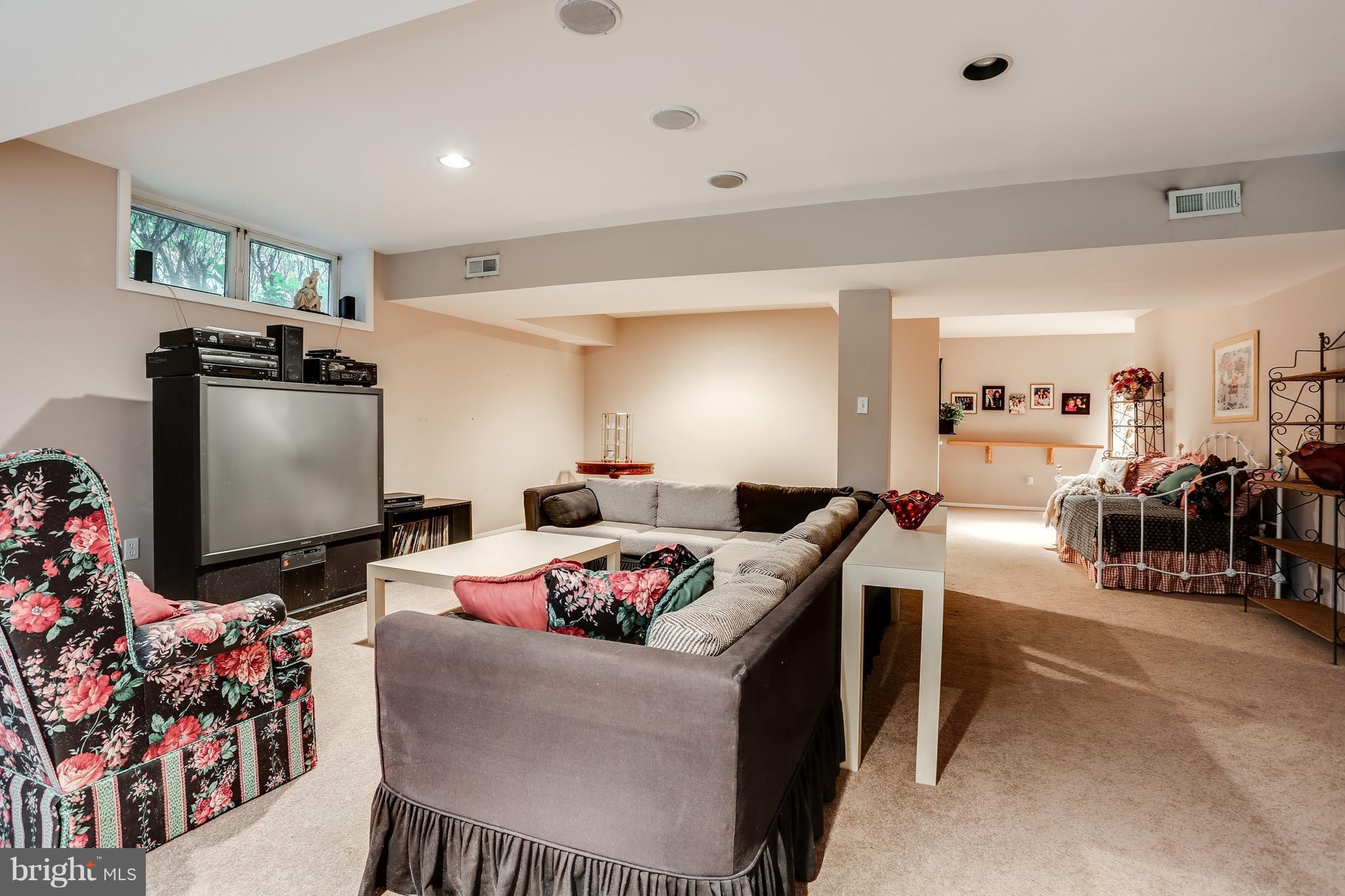 2017 Burdock Road Baltimore, MD 21209 - Photo 22 of 25 Basement Rec Room w/ Additional Storage Rooms