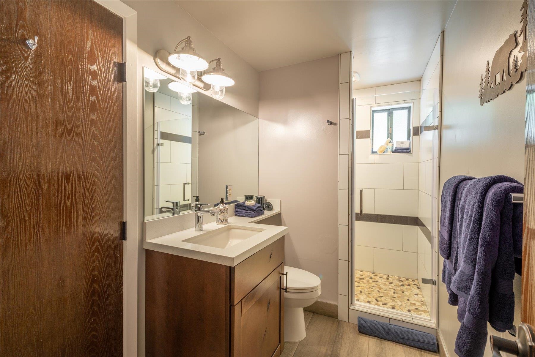 1502 Logging Trail Truckee, CA 96161 - Photo 14 of 21 a bathroom with a sink a toilet and shower