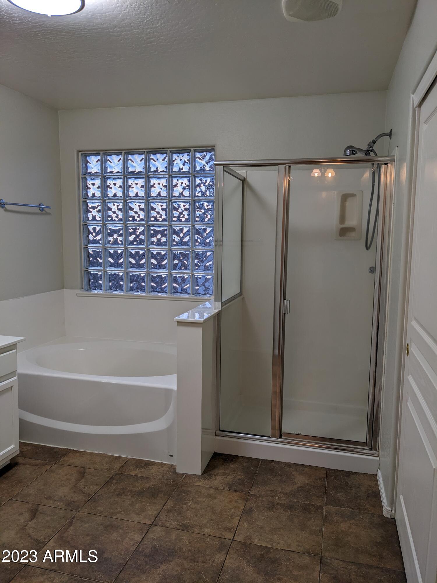 14099 West Riviera Drive Surprise, AZ 85379 - Photo 18 of 27 a bathroom with a bathtub and a shower