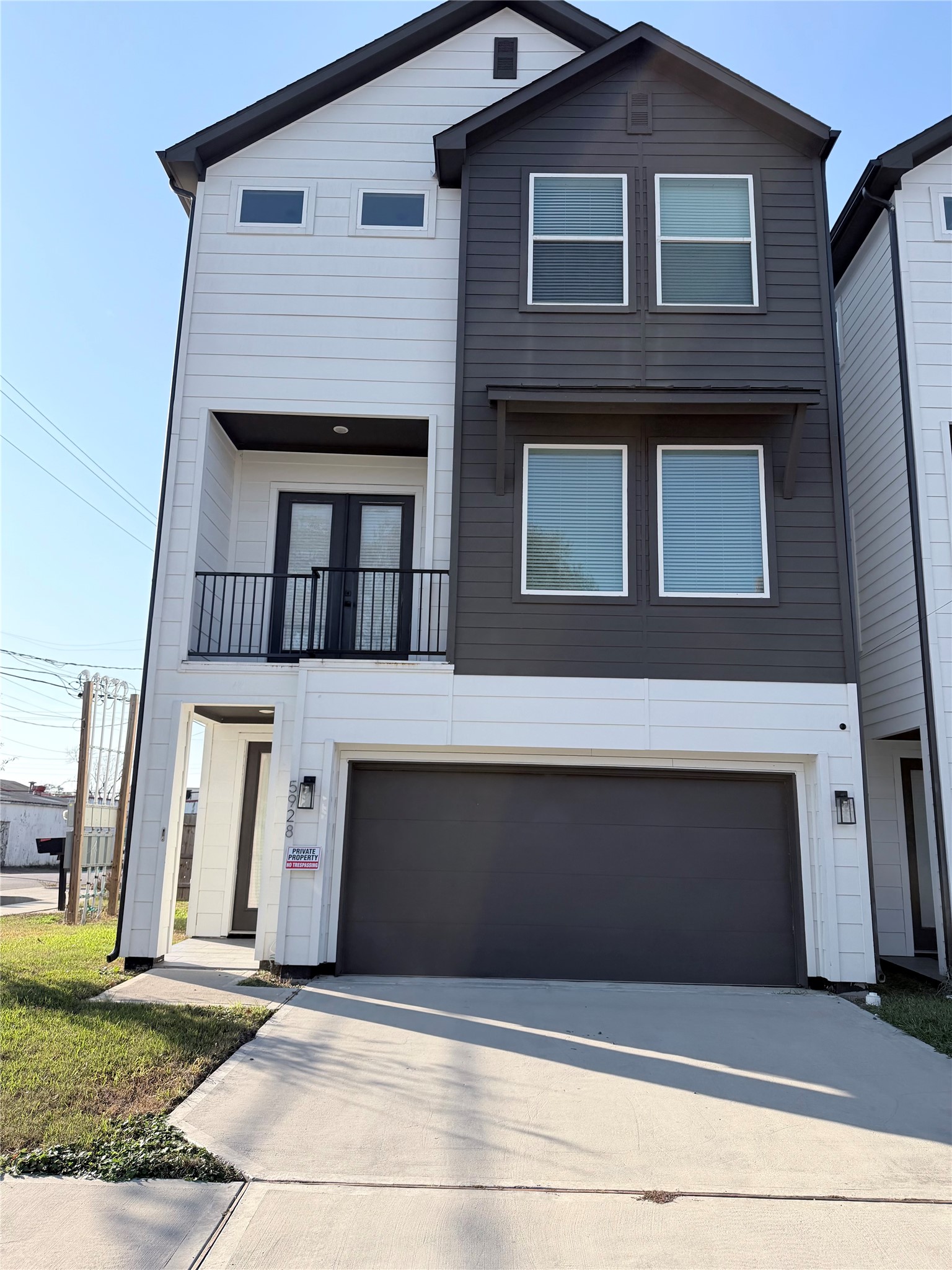 a front view of a house