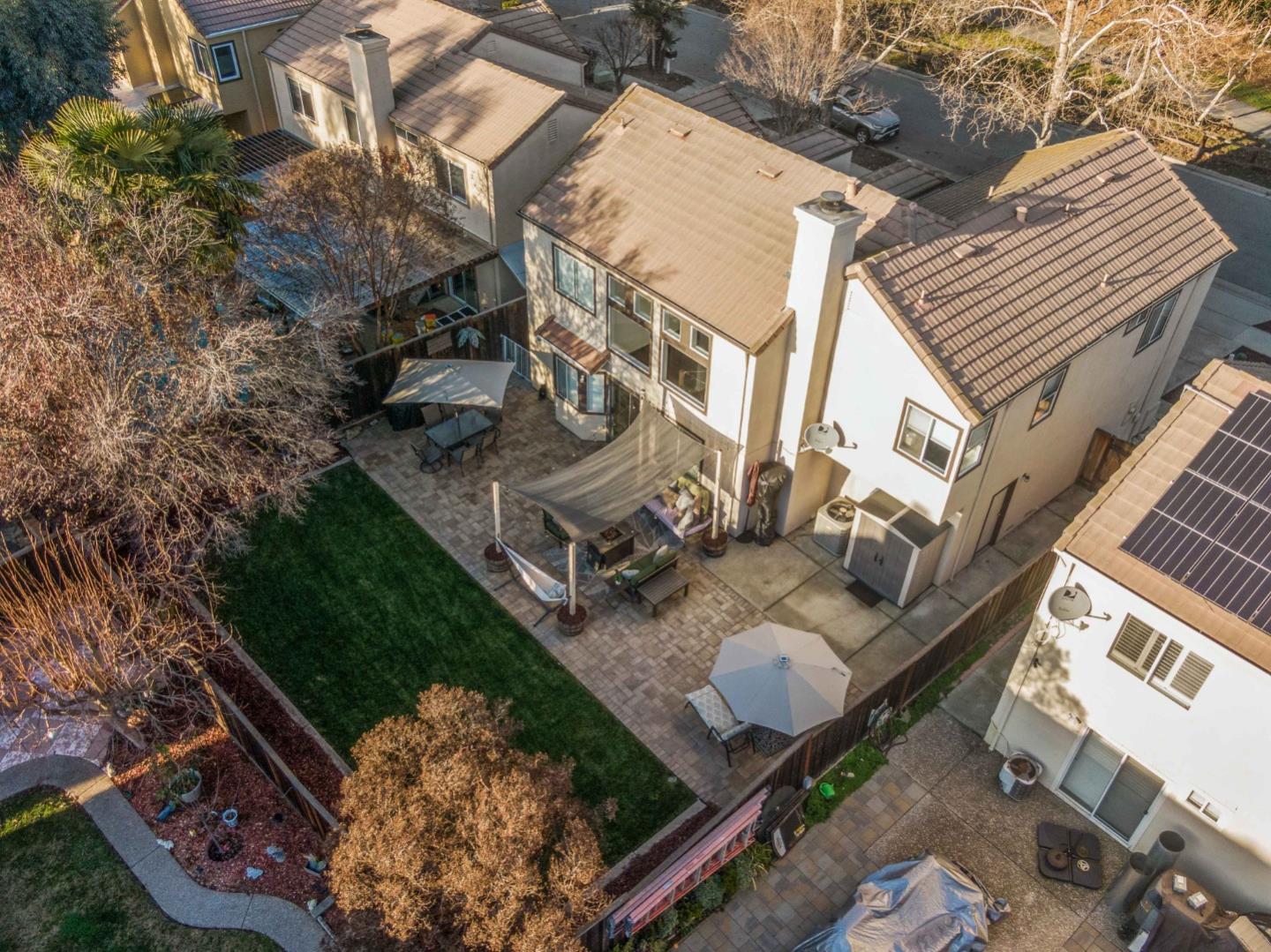 7385 Forsum Road San Jose, CA 95138 - Photo 35 of 40 an aerial view of a house with backyard