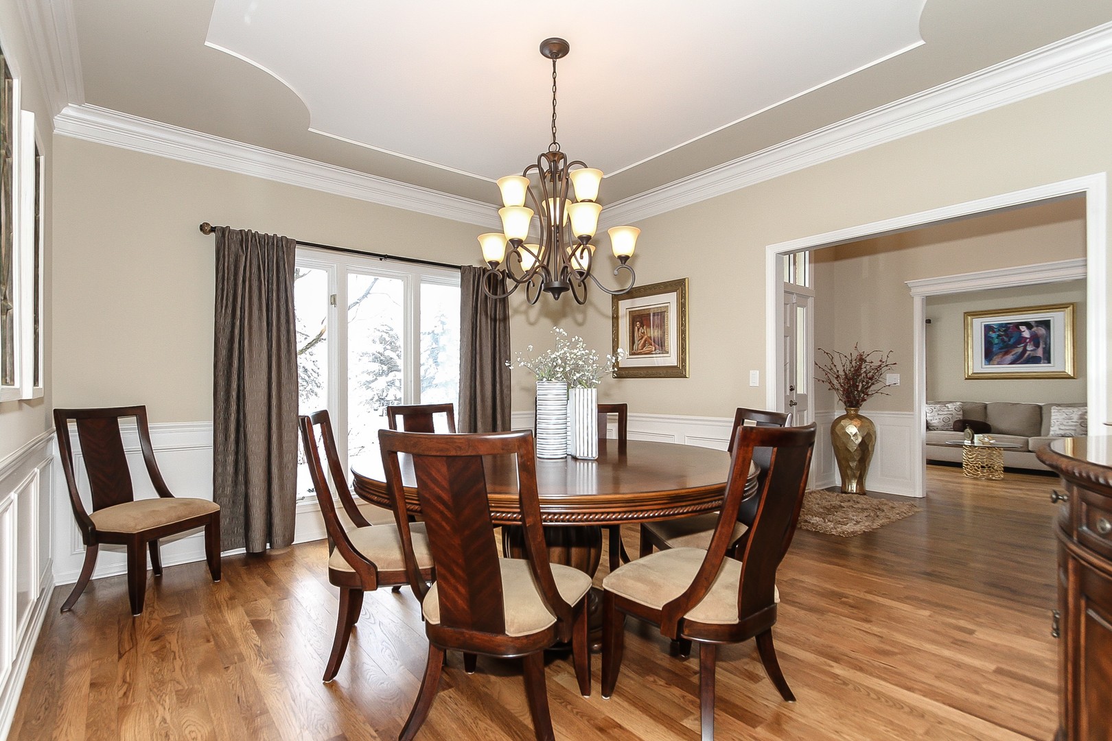 6N734 Henricksen Road St. Charles, IL 60175 - Photo 6 of 40 a view of a dining room with furniture and wooden floor