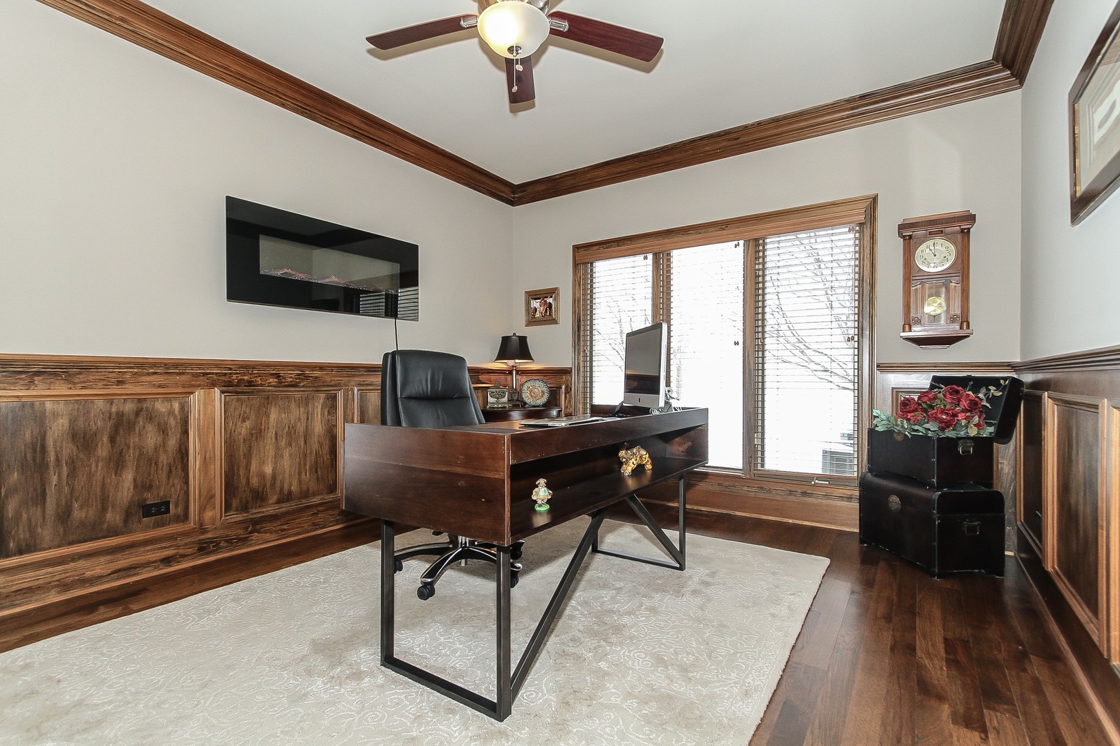 6N734 Henricksen Road St. Charles, IL 60175 - Photo 7 of 40 a view of a workspace with furniture window and wooden floor