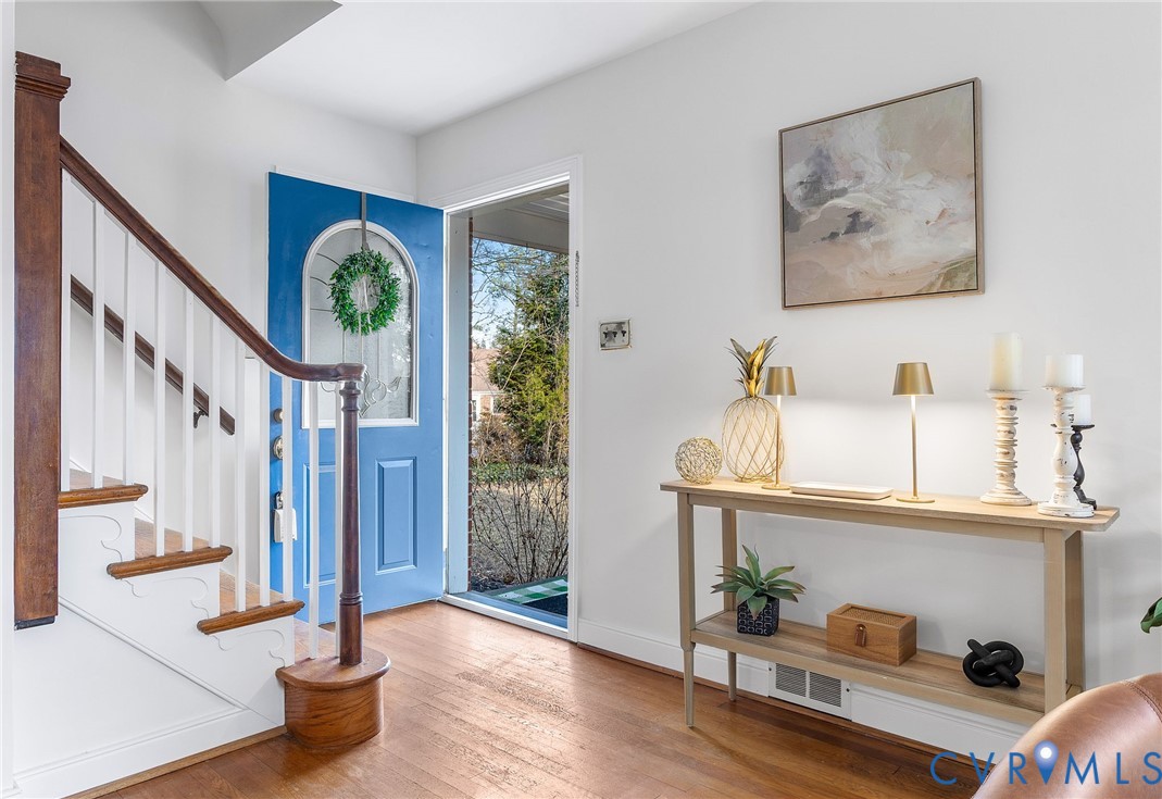 6020 Bonneau Road Richmond, VA 23227 - Photo 4 of 36 a view of an entryway with wooden floor