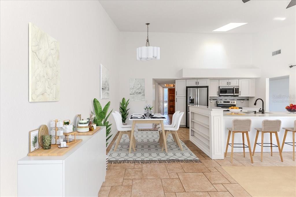 1382 Aladdin Road Spring Hill, FL 34609 - Photo 16 of 45 a living room with furniture a dining table and chairs