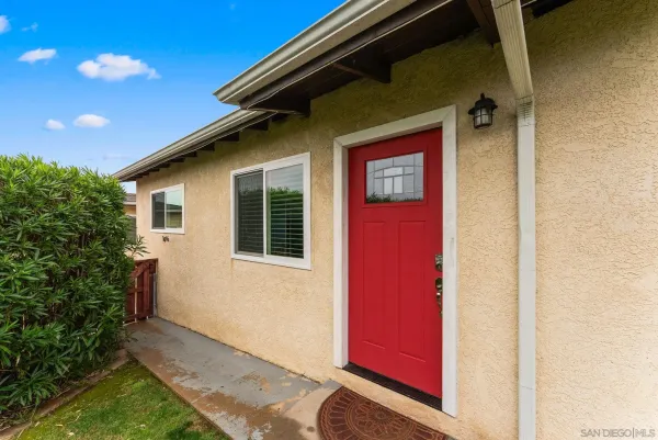 a view of front door