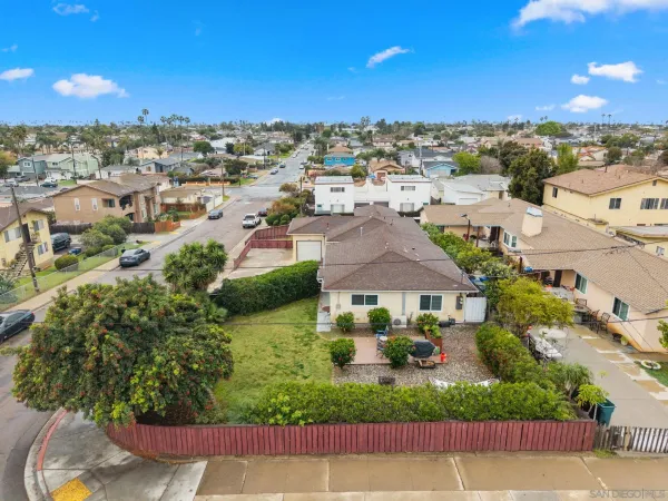 an aerial view of multiple house