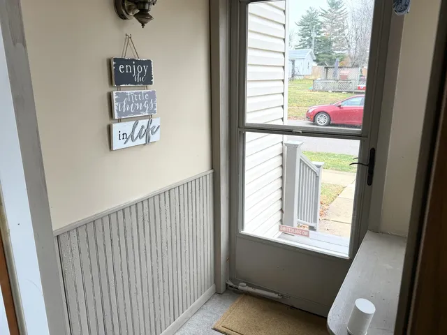 a view of a window in a room