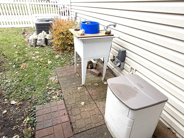 a picture of a outdoor space with seating