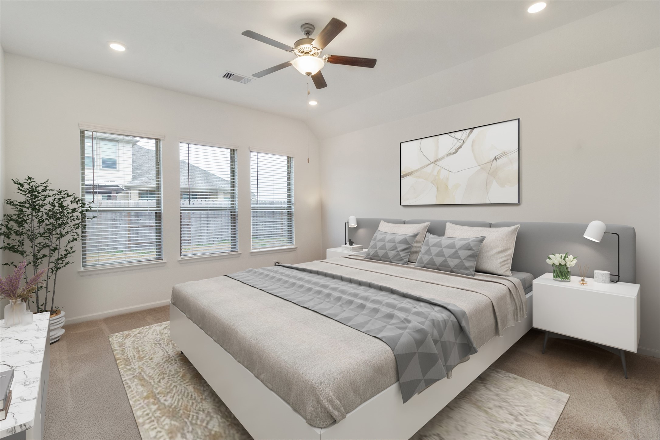 3623 Rock Ledge Drive Rosenberg, TX 77469 - Photo 23 of 31 a bedroom with a large bed and a large window