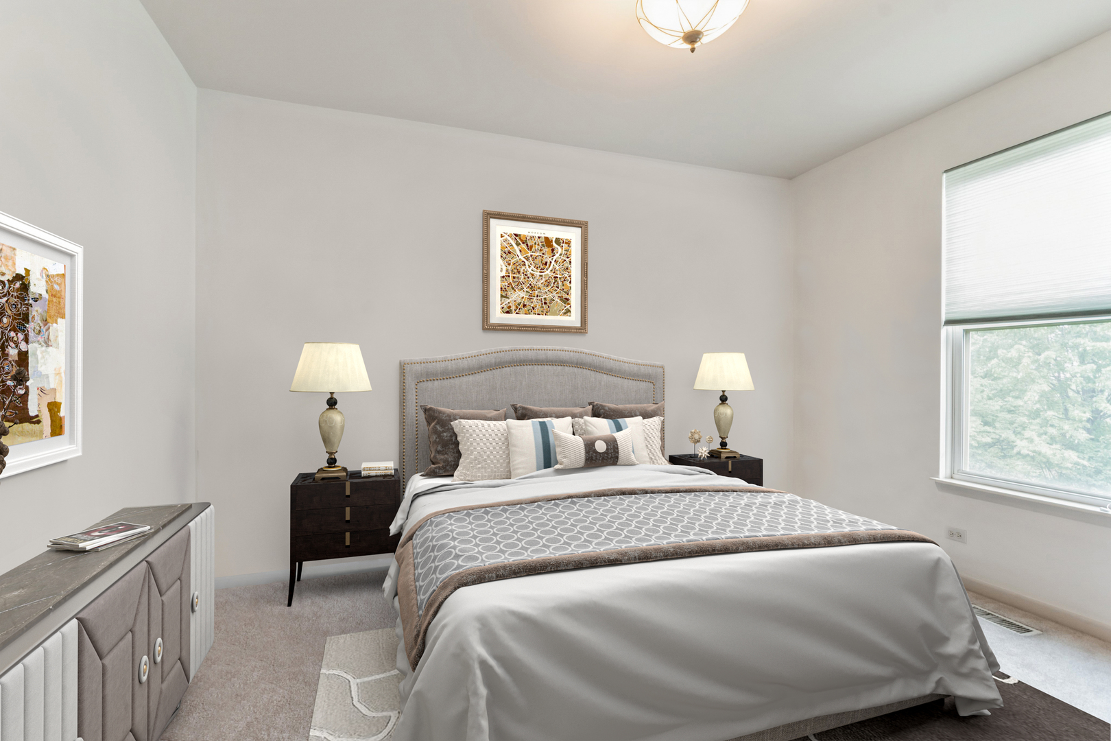 190 Janes Loop Highwood, IL 60040 - Photo 21 of 34 a bed room with a bed and a lamp