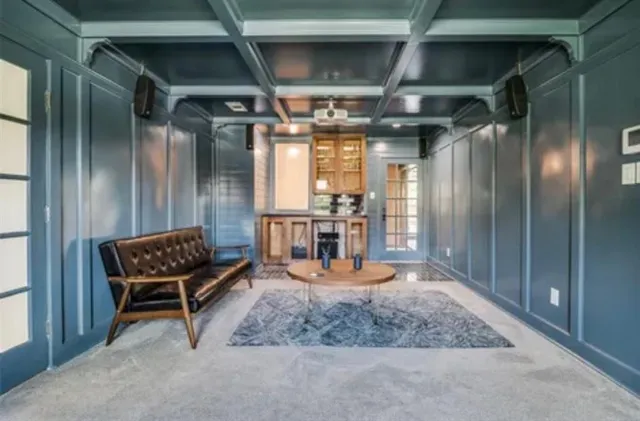 a room with furniture