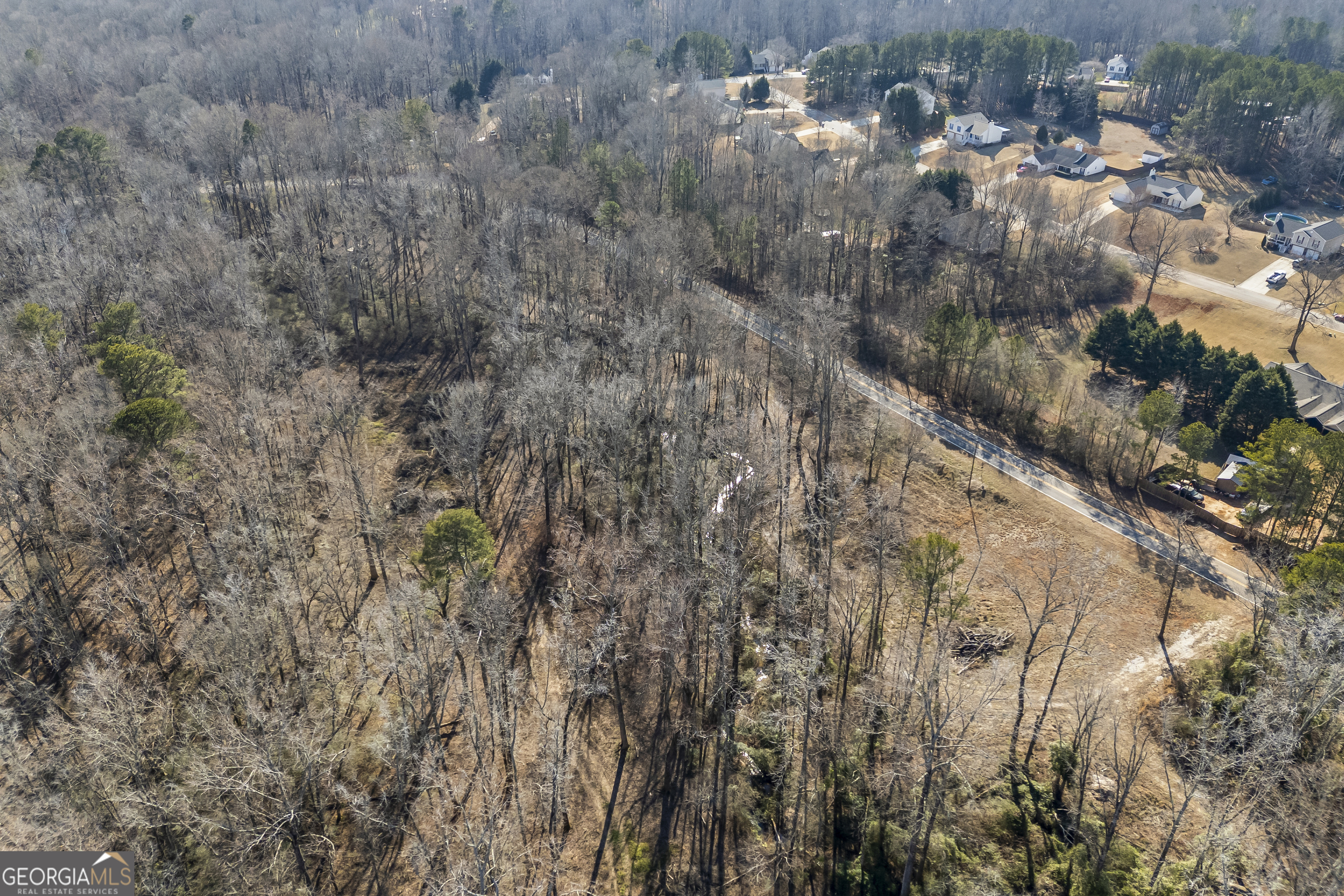 0 J B J B Owens Road Bethlehem, GA 30620 - Photo 20 of 28 a view of a dry yard with trees