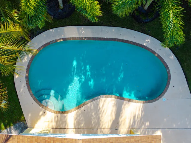 a view of a swimming pool