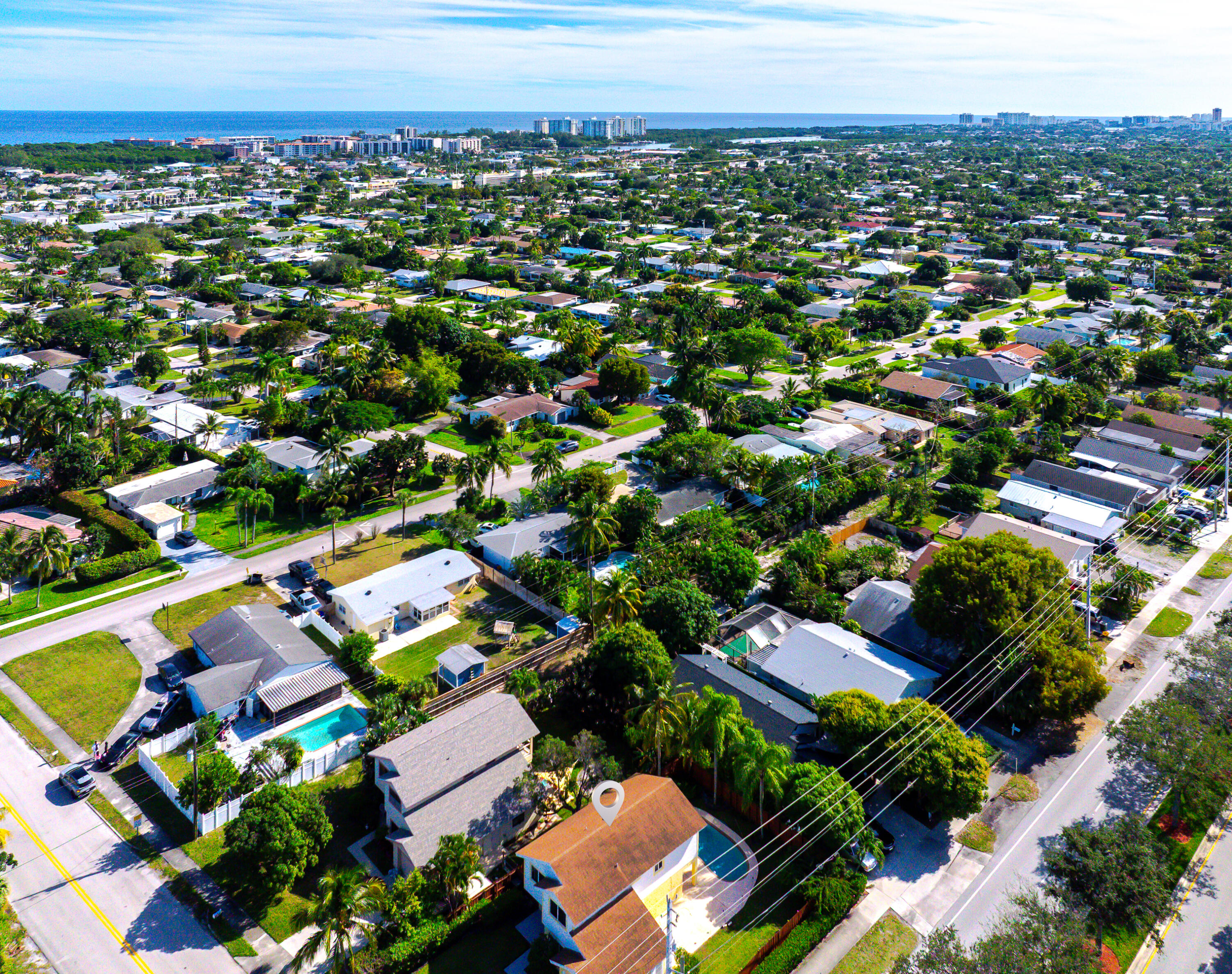 302 Northeast 36th Street Boca Raton, FL 33431 - Photo 7 of 40 an aerial view of residential houses with outdoor space