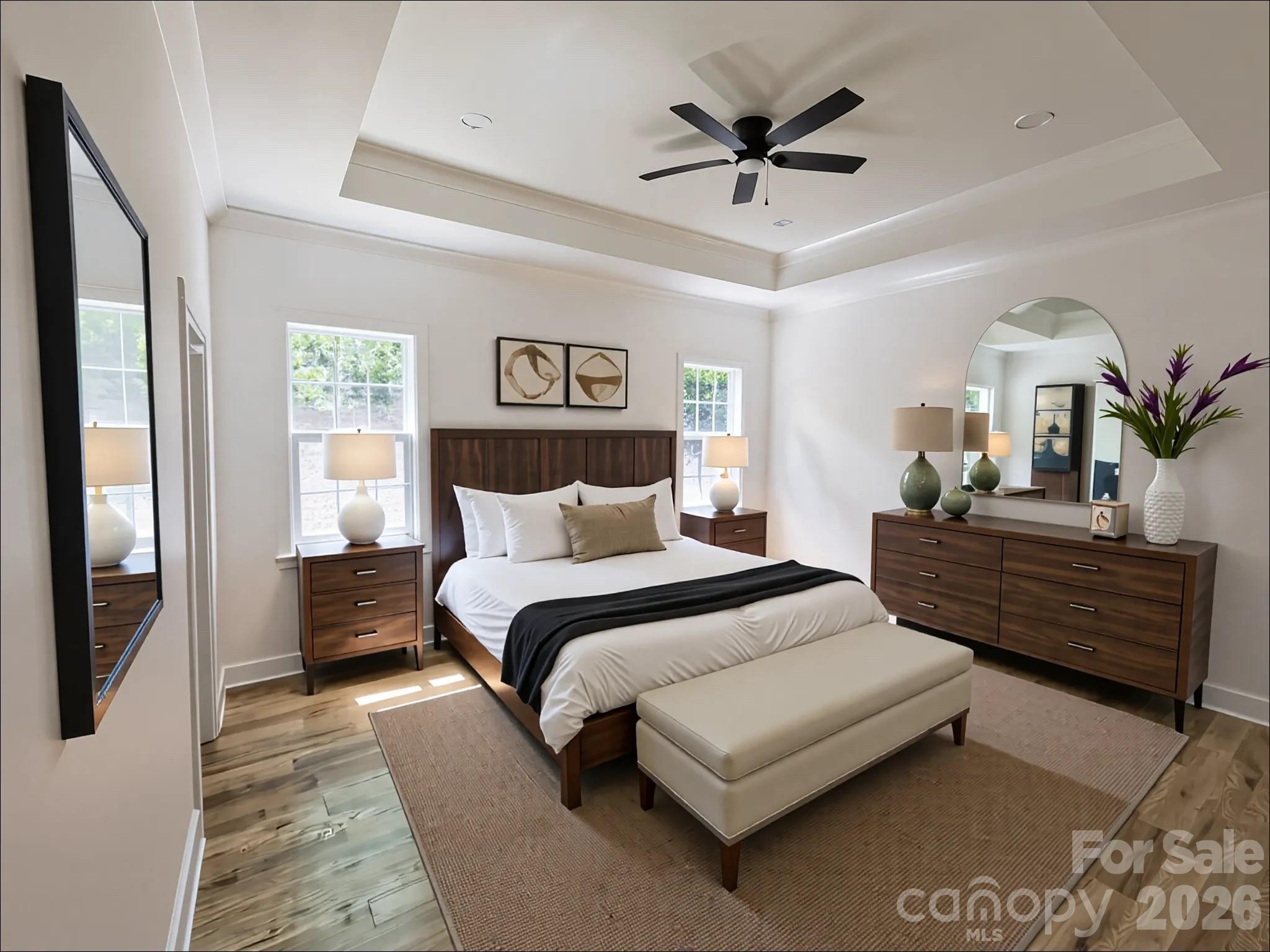 6265 Riviera Run Estates Drive Hickory, NC 28601 - Photo 14 of 44 a bedroom with a bed furniture and a large window