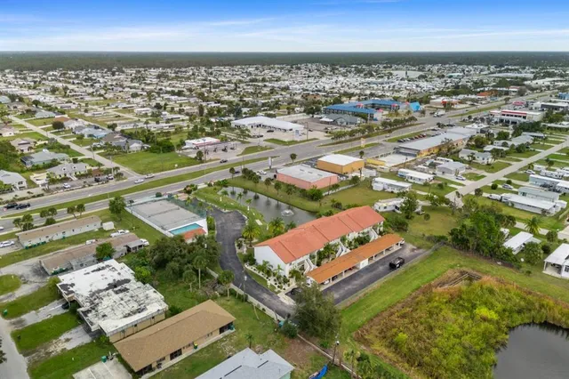 an aerial view of multiple house