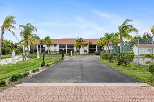 a view of a volley ball court