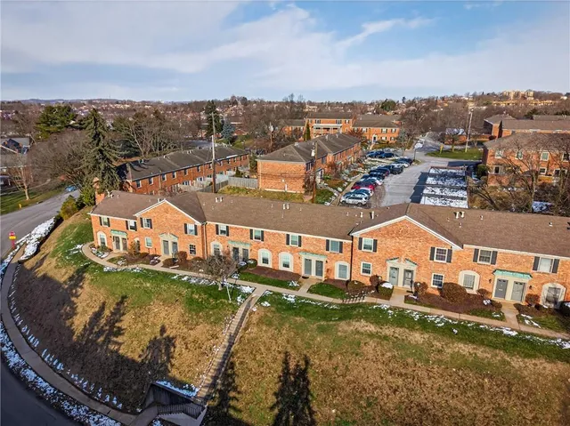 a view of a lake with a city