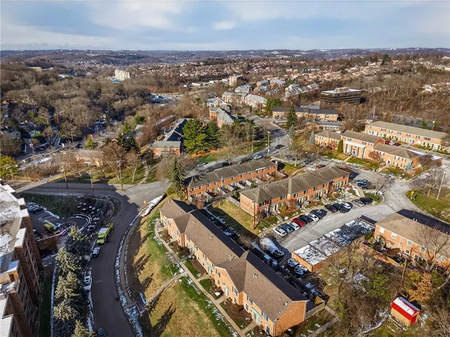an aerial view of a city