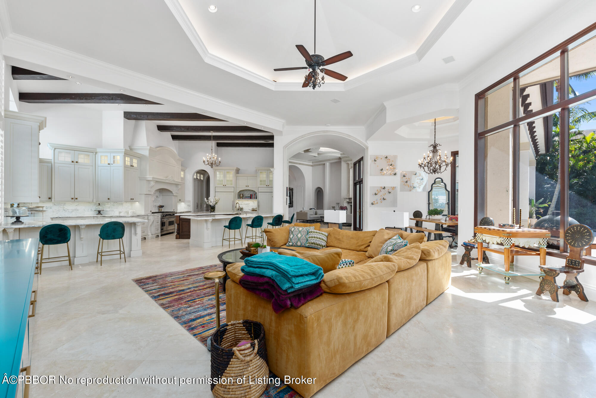 314 West Riverside Drive Jupiter, FL 33469 - Photo 20 of 92 a living room with furniture kitchen view and a large window