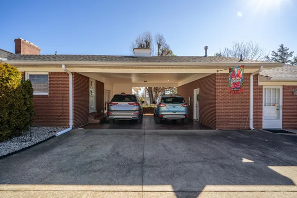 a view of a car garage