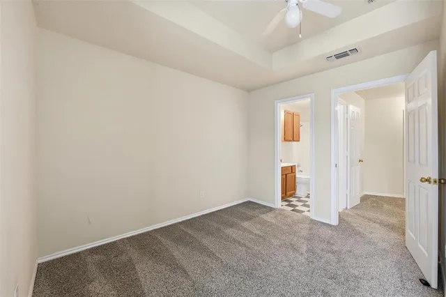 an empty room with an entryway