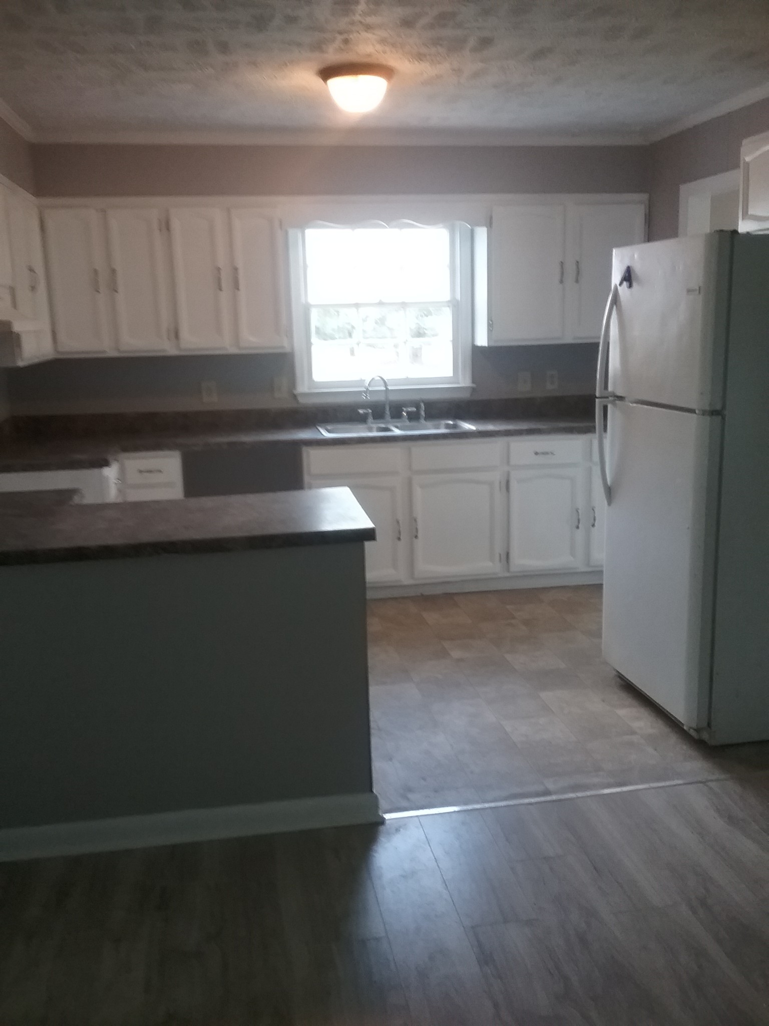211 Locust Street Alexandria, TN 37012 - Photo 4 of 13 a kitchen with granite countertop a refrigerator and a sink