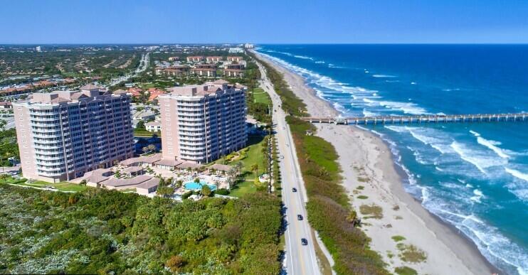 700 Ocean Royale, Unit 501 Juno Beach, FL 33408 - Photo 66 of 70 OR View from Ocean drone 2