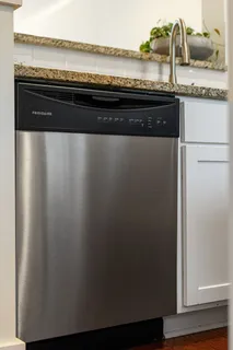 a close view of kitchen appliances