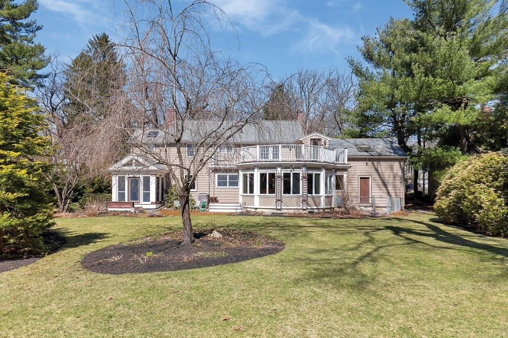 20 Kewadin Road Newton, MA 02468 - Photo 23 of 23 a front view of a house with a garden and trees