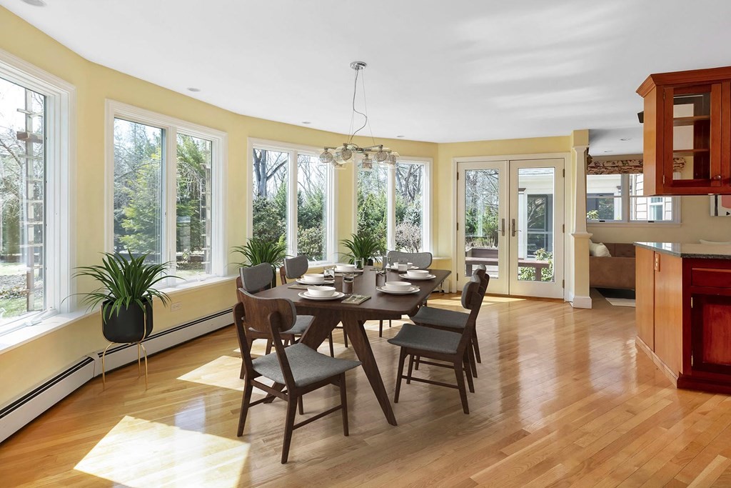 20 Kewadin Road Newton, MA 02468 - Photo 6 of 23 a dining room with furniture window and wooden floor